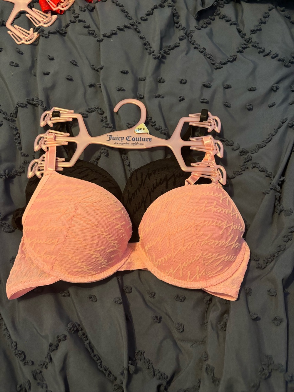 Juicy Couture Light Pink Embossed Logo Push-Up Bra